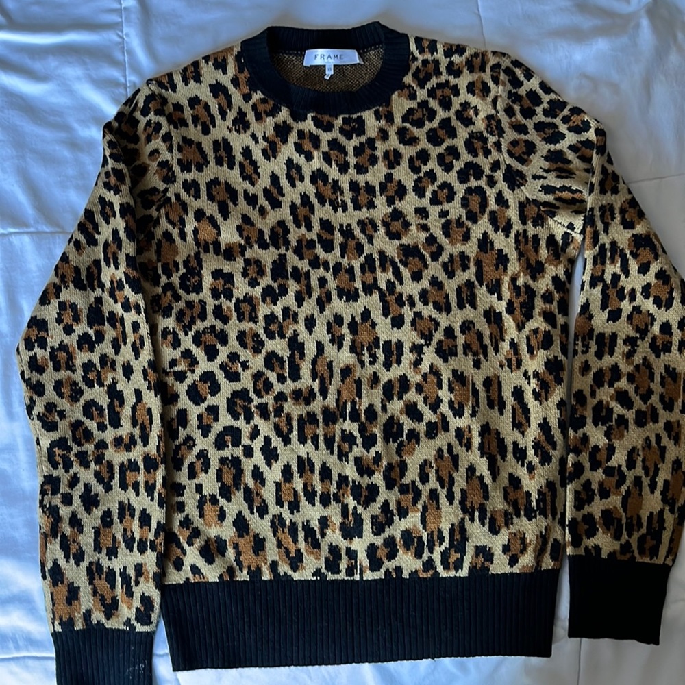 Frame animal print sweater
